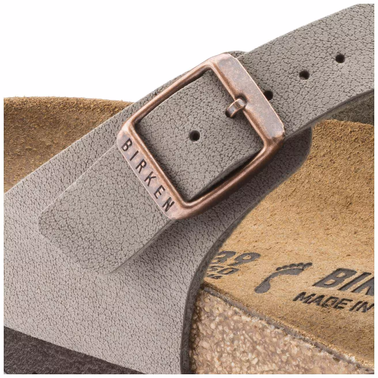 Birkenstock Gizeh – Infradito Birko-Flor Nubuck Stone Taglia 41 - immagine 3