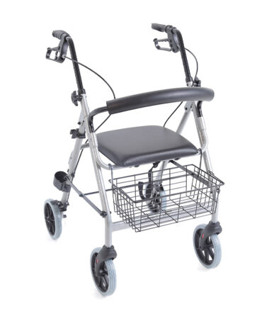 Moretti RP520 Atlante – Rollator Pieghevole in Alluminio con Seduta Imbottita e Cestino
