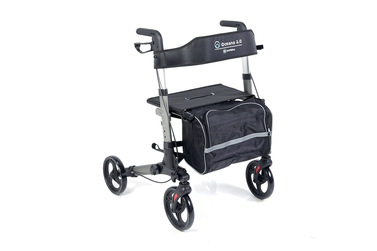 Moretti RP545G – Rollator Pieghevole in Alluminio Oceano 2.0 con Seduta e Borsa