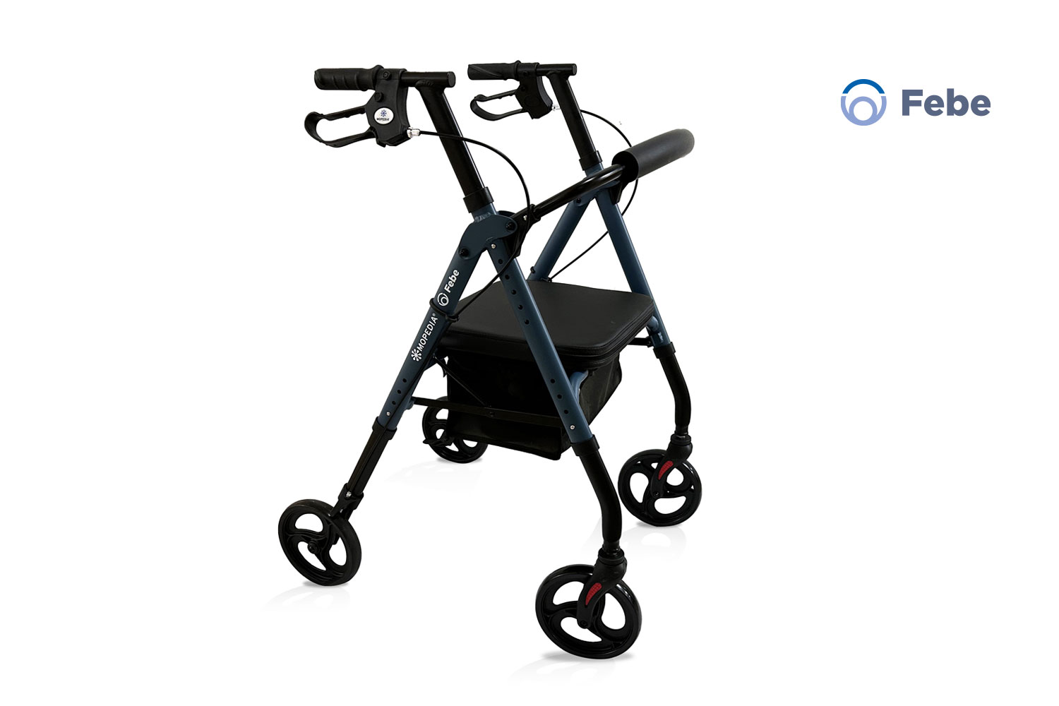 Moretti RP547 Febe – Rollator Pieghevole in Alluminio con Doppia Regolazione e Seduta Imbottita