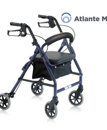 Moretti RP513 Atlante Mini – Rollator Pieghevole in Alluminio a Ingombro Ridotto con Seduta Imbottita