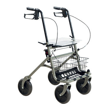 Wimed Rollator – Deambulatore Pieghevole 4 Ruote in Acciaio con Sedile e Cestino